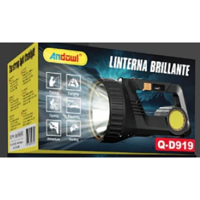 Lanterna puternica de mana cu incarcare USB Andowl Q D919