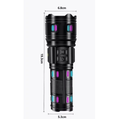 Lanterna puternica de mana ZSH AK178 cu filtre colorate