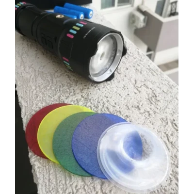 Lanterna puternica de mana ZSH AK178 cu filtre colorate