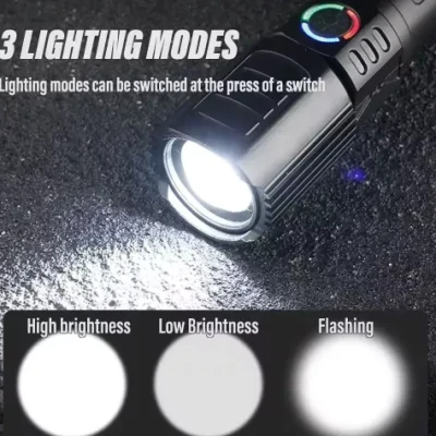Lanterna reincarcabila LED 3 moduri iluminare type c zoom YD2319