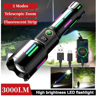 Lanterna tactica profesionala 6500lm KH W515 incarcare tip C 26650mah baterie