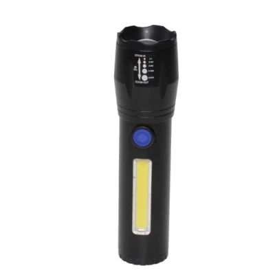 Lanterna TD-C81 cu LED CREE 3 W, LED lateral COB 3 W, acumulator integrat, zoom telescopic