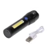 Lanterna TD-C81 cu LED CREE 3 W, LED lateral COB 3 W, acumulator integrat, zoom telescopic
