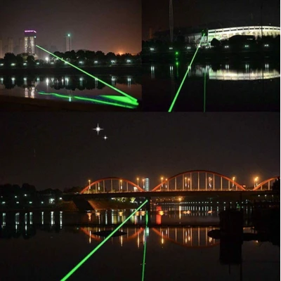Laser Verde LED 303 Puternic cu RAZA 1KM 2 capete