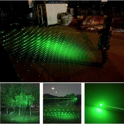 Laser Verde LED 303 Puternic cu RAZA 1KM 2 capete XL