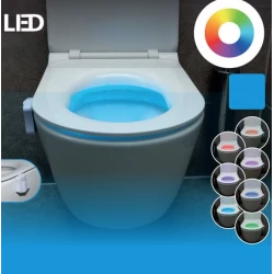 Led pentru vasul de toaleta cu senzor infrarosu de miscare si 8 lumini