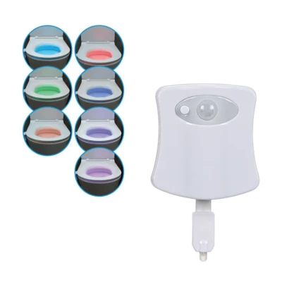 Led pentru vasul de toaleta cu senzor infrarosu de miscare si 8 lumini