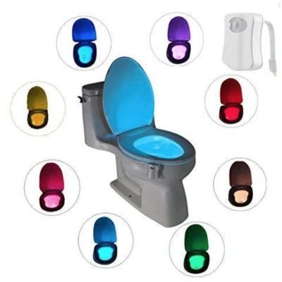 Led pentru vasul de toaleta cu senzor infrarosu de miscare si 8 lumini