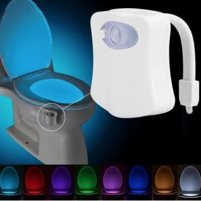 Led pentru vasul de toaleta cu senzor infrarosu de miscare si 8 lumini