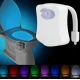 Led pentru vasul de toaleta cu senzor infrarosu de miscare si 8 lumini