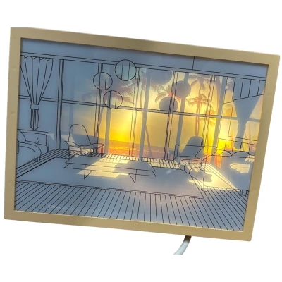 Lumina de Noapte tip Tablou cu Desen 22 x 32 cm