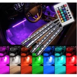Lumini Ambientale RGB LED Cu Telecomanda Pentru Masina Q CD52