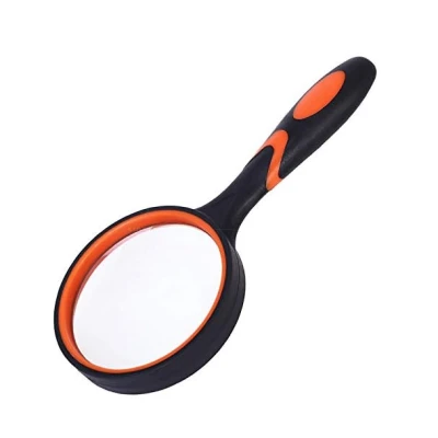 Lupa profesionala 90mm 4X cu maner din cauciuc
