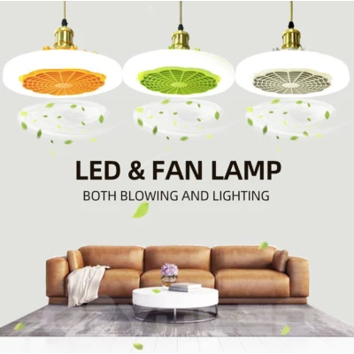 UB Lustra ventilator pentru tavan 2 in 1 cu Led Alb