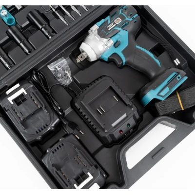 Masina de impact si insurubat cu 2 acumulatori si 43 accesorii  36V 5Ah