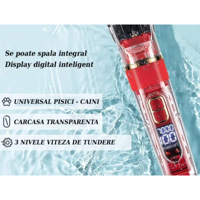 Masina de tuns electrica pentru animale Q LF880 cu 3 viteze lama ceramica