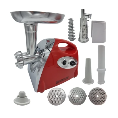 Masina electrica tocat carne MX713 de 3500W 3 site accesorii rosii functia revers motor cupru