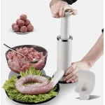 Masina manuala 2 in 1 pentru carnati si chiftele compacta usor de utilizat