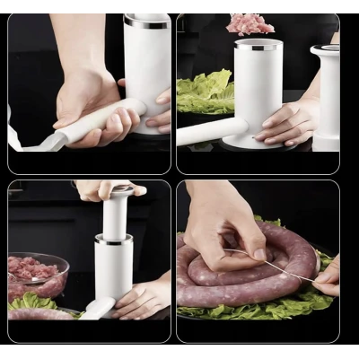 Masina manuala 2 in 1 pentru carnati si chiftele compacta usor de utilizat