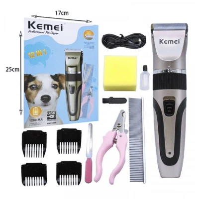 Masina Tuns Animale Acumulator si Accesorii Kemei KM 1056 cod RDE374
