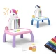 Masuta de desenat UNICORN ROZ cu proiector diapozitive holograme