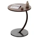 Masuta rotunda pentru cafea MDF cu metal 40 x 62.5 cm maro cu negru