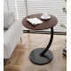 Masuta rotunda pentru cafea MDF cu metal 40 x 62.5 cm maro cu negru