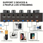 Microfon condensator podcast profesional cu placa de sunet Q SK8