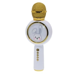 Microfon Karaoke cu Bluetooth pentru copii X6 model IEPURAS