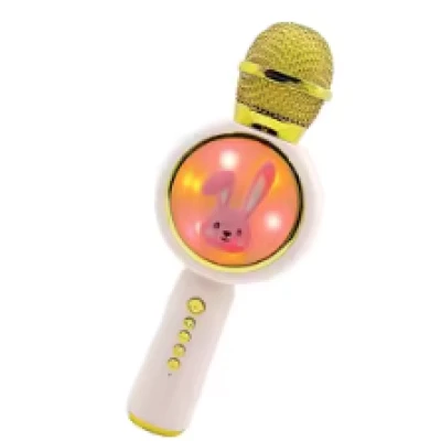 Microfon Karaoke cu Bluetooth pentru copii X6 model IEPURAS