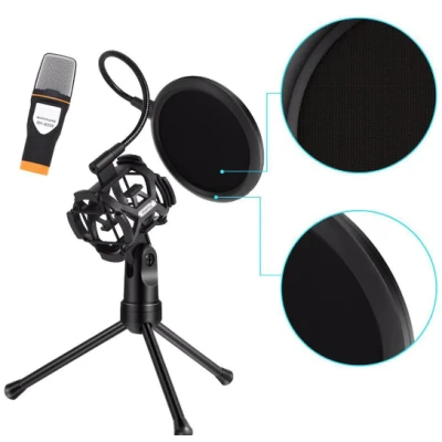 Microfon Profesional QY K222 Trepied Si Filtru