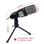 Microfon Profesional SF666 pentru Inregistrare Vocala Si Karaoke Negru