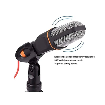 Microfon Profesional SF666 pentru Inregistrare Vocala Si Karaoke Negru