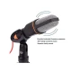 Microfon Profesional SF666 pentru Inregistrare Vocala Si Karaoke Negru