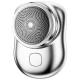 MINI Aparat de ras electric portabil cu lame rotative argintiu