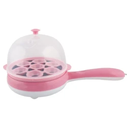Mini aparat electric cu fierbator 2in1 pentru oua ROZ