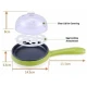 Mini aparat electric cu fierbator 2in1 pentru oua ROZ