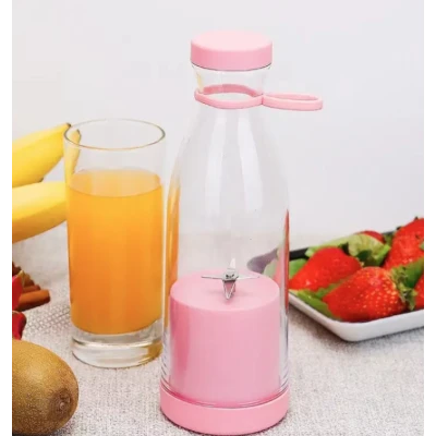 Mini blender portabil smoothie si shake incarcare usb 6 lame otel Inoxidabil 380 ml
