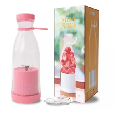 Mini blender portabil smoothie si shake incarcare usb 6 lame otel Inoxidabil 380 ml