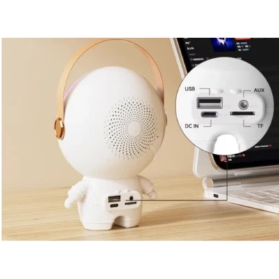 UB Mini boxa portabila Bluetooth cu 1 microfon wireless pentru copii statie Karaoke model Astronaut