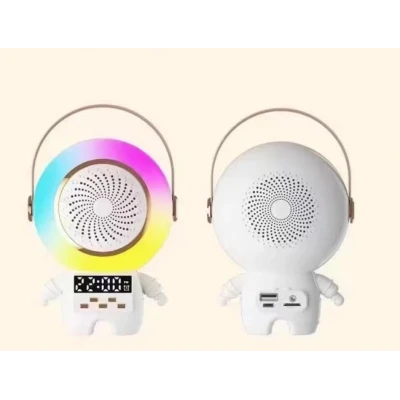 Mini boxa portabila Bluetooth cu 1 microfon wireless pentru copii statie Karaoke model Astronaut