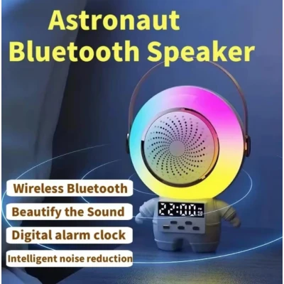 Mini boxa portabila Bluetooth cu 1 microfon wireless pentru copii statie Karaoke model Astronaut