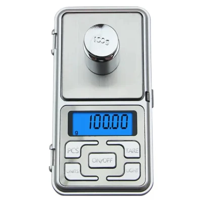 Mini cantar electronic pentru bijuterii 500g/0.1g Argintiu