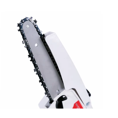 UB Mini fierastrau Edon MX294 Profesional 2 acumulatori 42 V 8Ah rezervor ulei sistem ungere lant lama 20 cm NEGRU CU PORTOCALIU