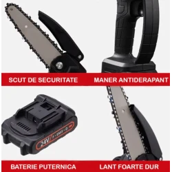 Mini Fierastrau Electric - Baterie 4000 mAh, 24V, 6 Inch