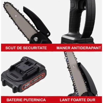 Mini Fierastrau Electric - Baterie 4000 mAh, 24V, 6 Inch