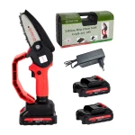 Mini Fierastrau lant 4'' CRAFT TEC 2 acumulatori 48W ROSU MX566