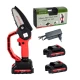 Mini Fierastrau lant 4'' CRAFT TEC 2 acumulatori 48W ROSU MX566