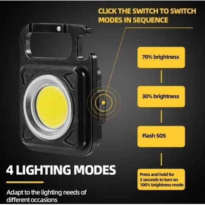 Mini lanterna breloc Q D912 pentru multiple utilizari