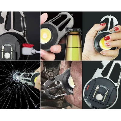 Mini lanterna camping 7 moduri de iluminare Led functie desfacator sticle cu Usb  W5137